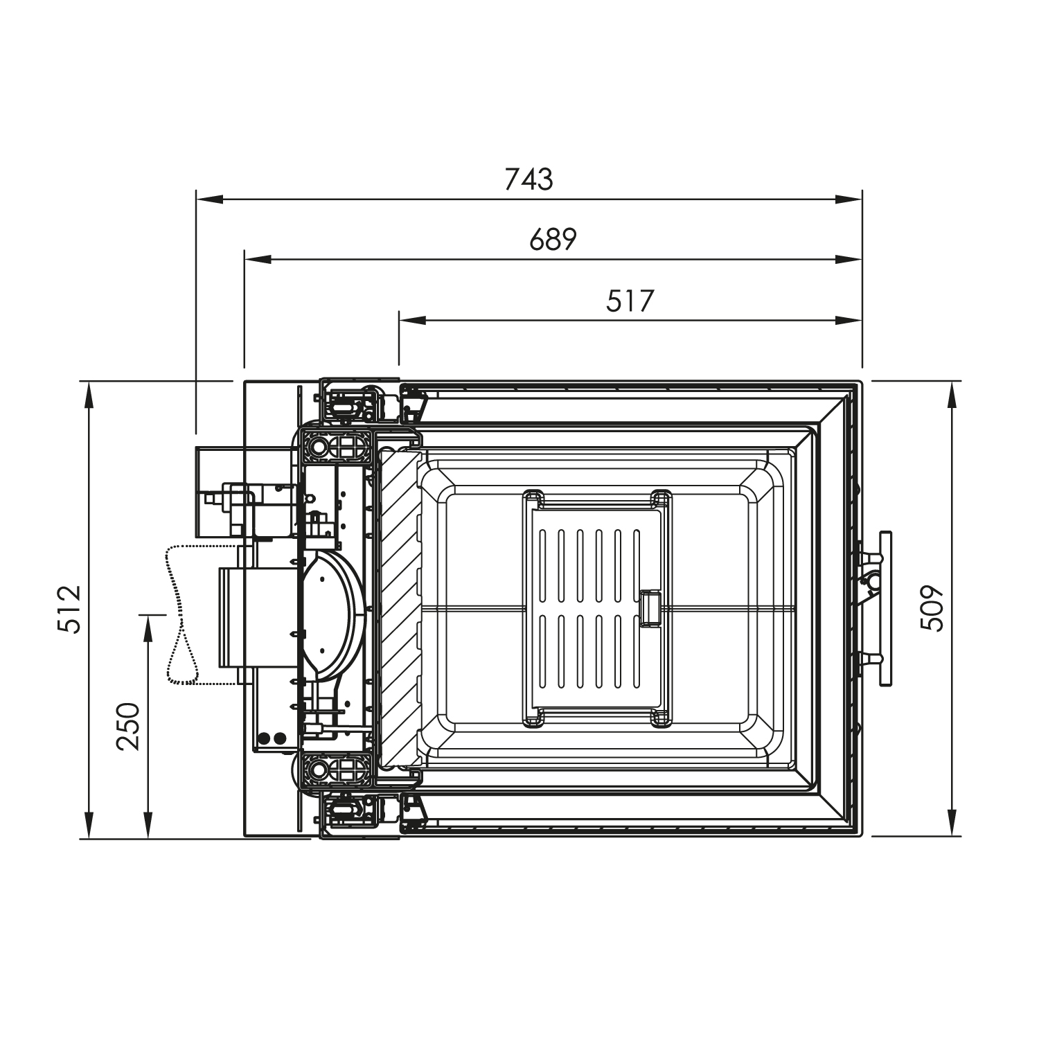 Spartherm Arte U-50h-4S insert de cheminée RRA Ø 250 mm