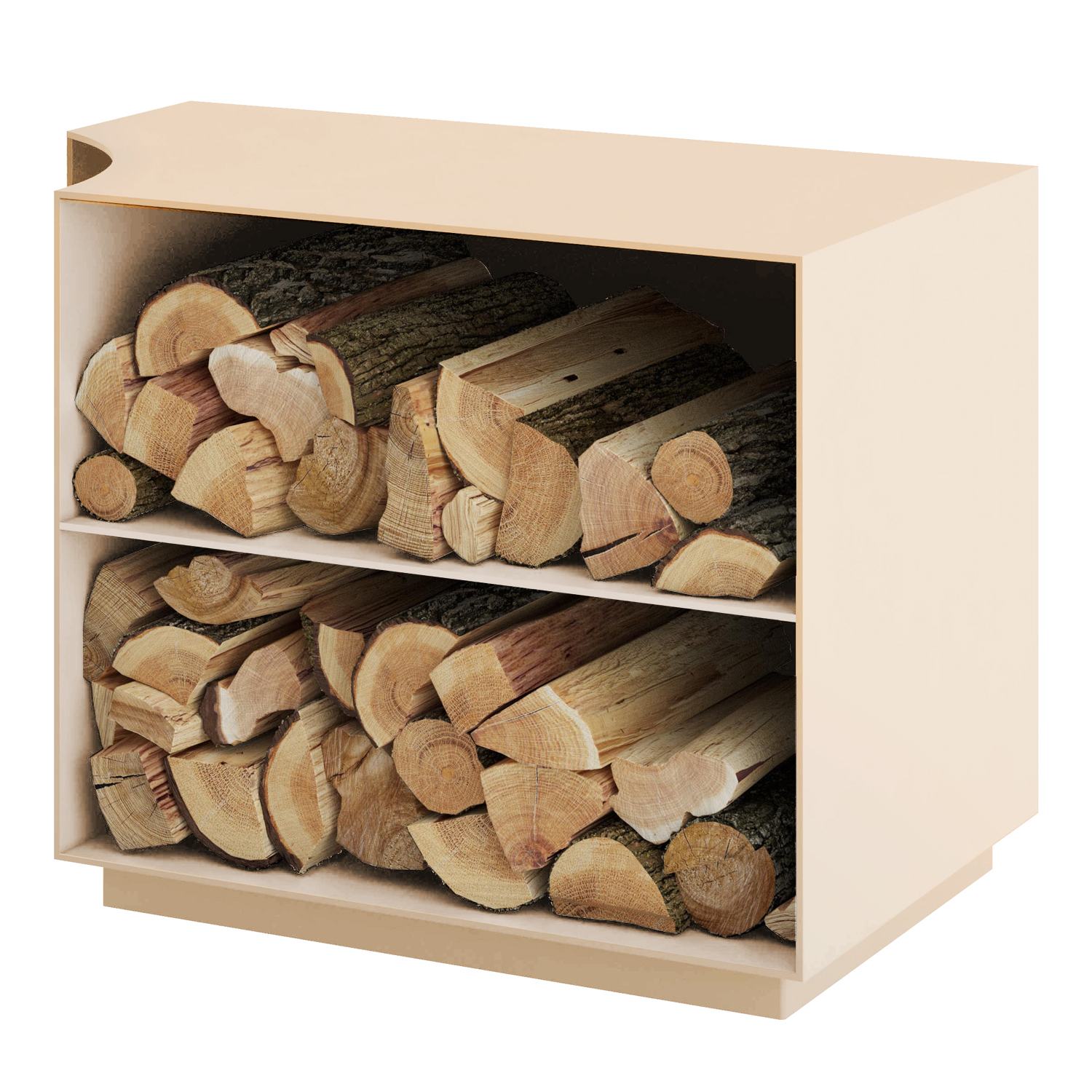 Spartherm compartiment range-bûches pour Passo XS côté droit Perle