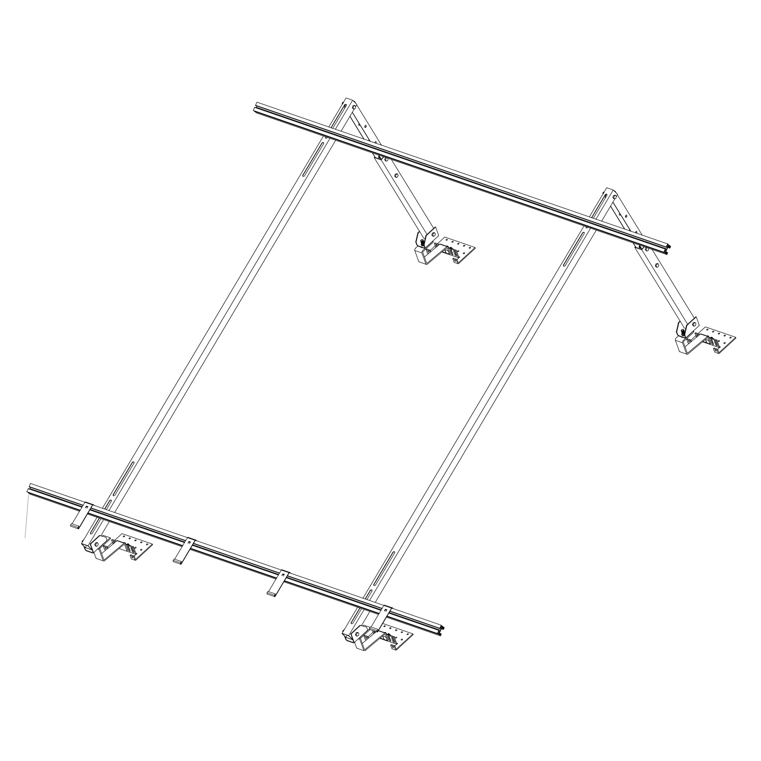 Sunex Kit de montage sur toit pour toit incliné de 10 à 25 degrés pour 2 capteurs solaires plats AMP 2.0